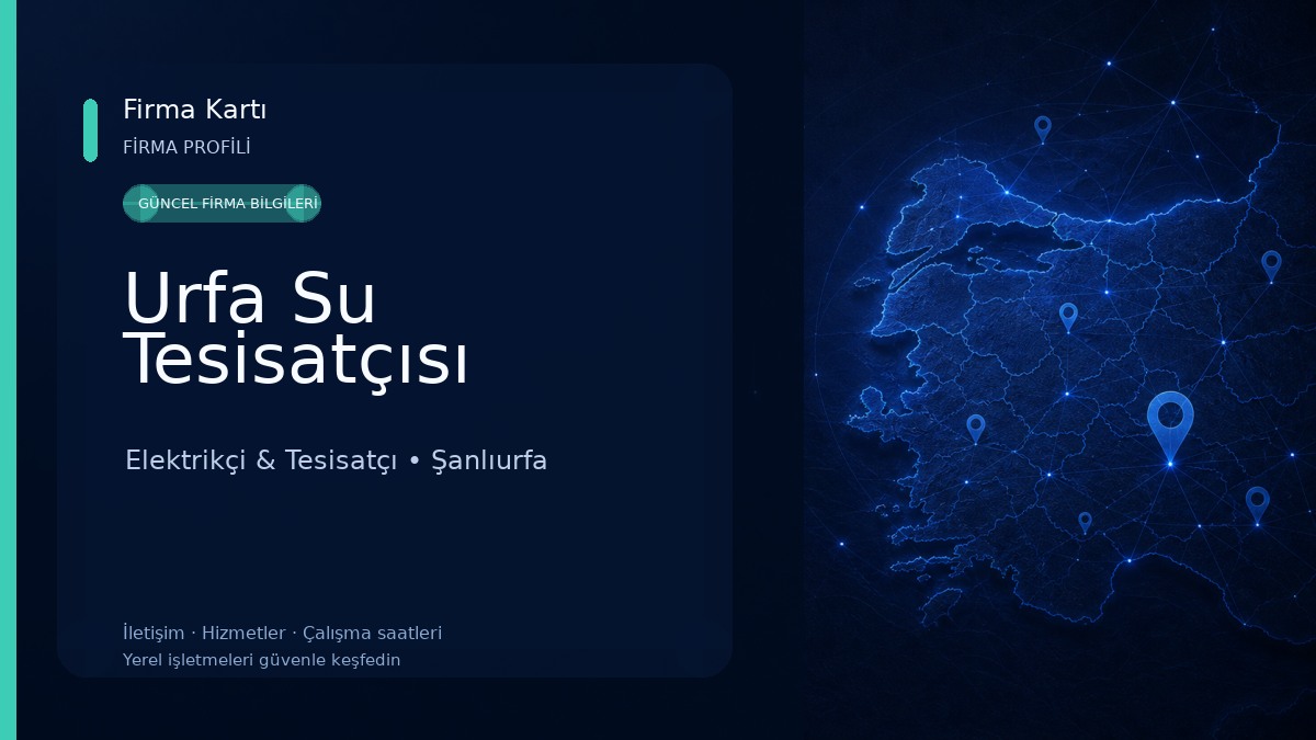 Urfa Su Tesisatçısı Elektrikçi & Tesisatçı