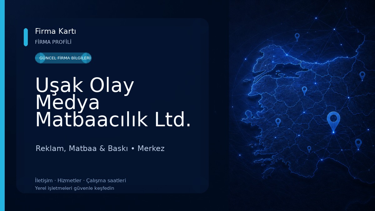 Uşak Olay Medya Matbaacılık Ltd. Şti. Reklam, Matbaa & Baskı