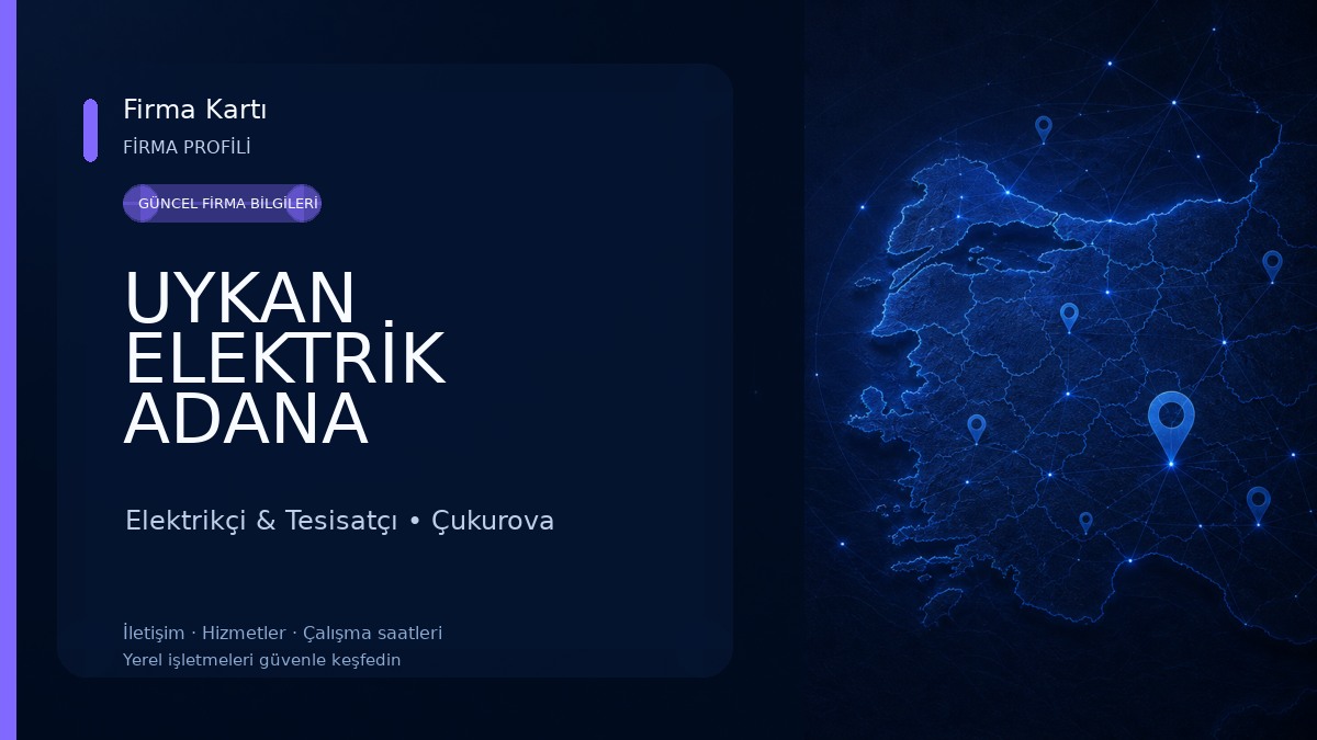 UYKAN ELEKTRİK ADANA Elektrikçi & Tesisatçı