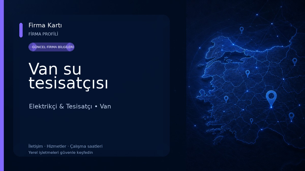 Van su tesisatçısı Elektrikçi & Tesisatçı