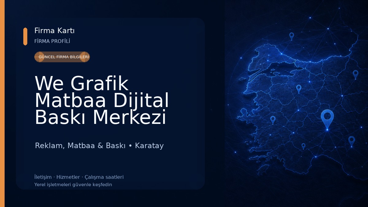 We Grafik Matbaa Dijital Baskı Merkezi Reklam, Matbaa & Baskı