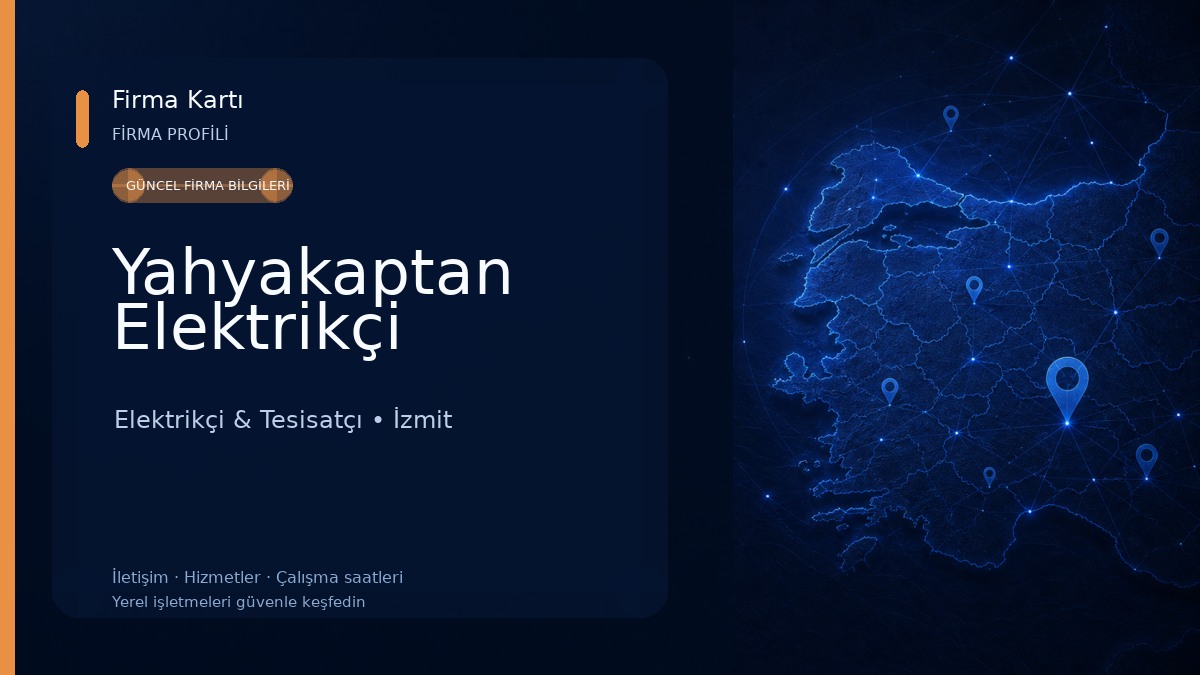 Yahyakaptan Elektrikçi Elektrikçi & Tesisatçı
