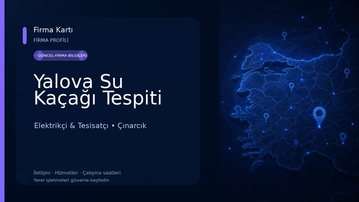 Yalova Su Kaçağı Tespiti Elektrikçi & Tesisatçı