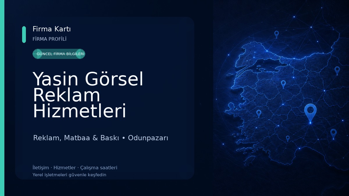 Yasin Görsel Reklam Hizmetleri Reklam, Matbaa & Baskı