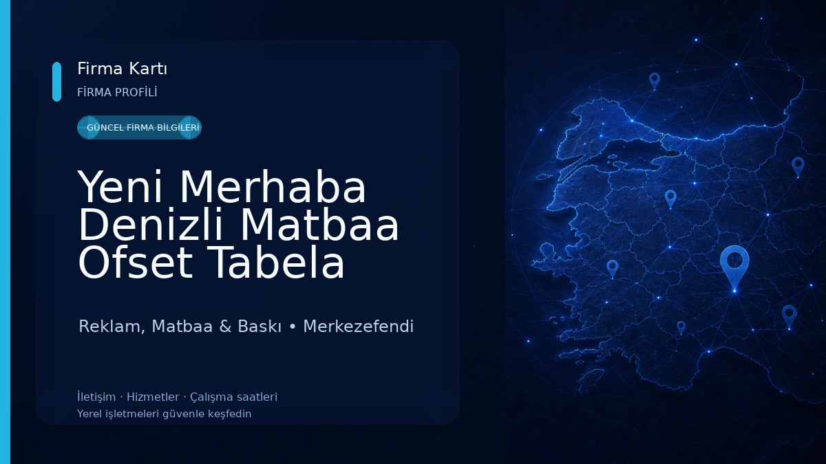 Yeni Merhaba Denizli Matbaa Ofset Tabela Kaşe Promosyon Reklam, Matbaa & Baskı