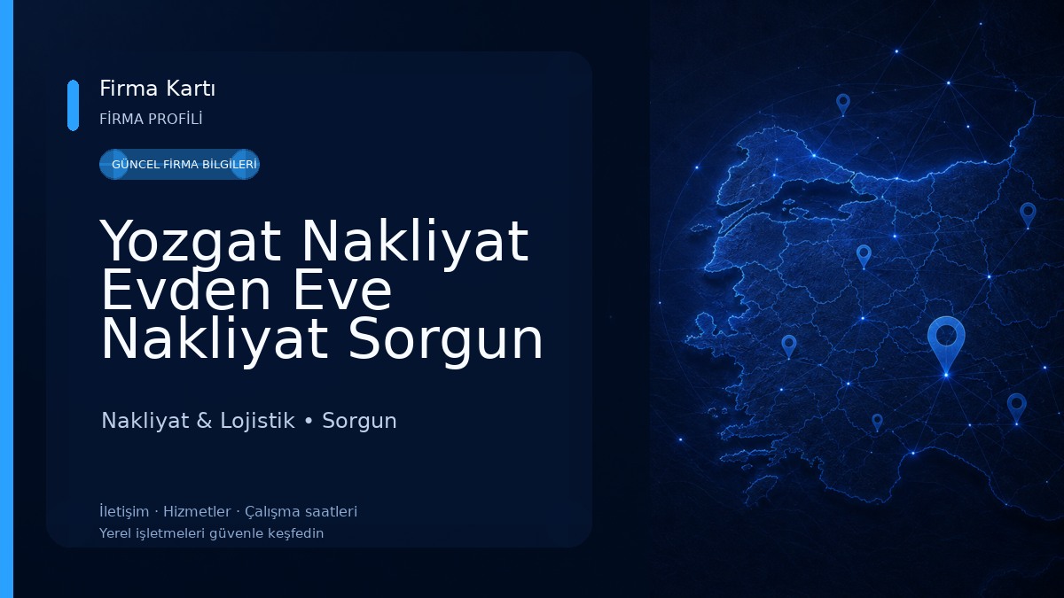 Yozgat Nakliyat Evden Eve Nakliyat Sorgun Şehirler arası Nakliyat Nakliyat & Lojistik