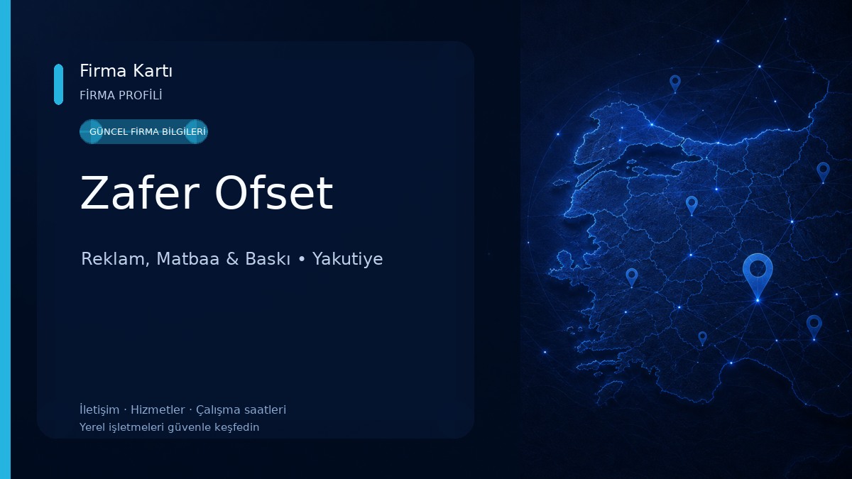 Zafer Ofset Reklam, Matbaa & Baskı